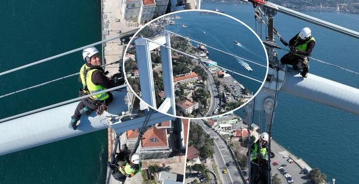 Asya ile Avrupa kıtaları ortasında nefes kesen çalışma!