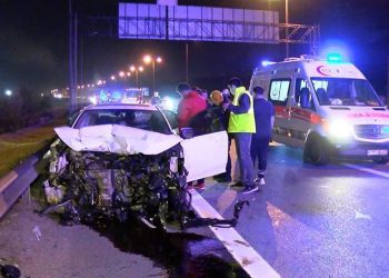 Tiyatro oyuncusu Shpresa Gerxhaliu’nun kullandığı otomobil kaza yaptı